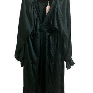 Emerald green Holiday Long Sleeve Dress